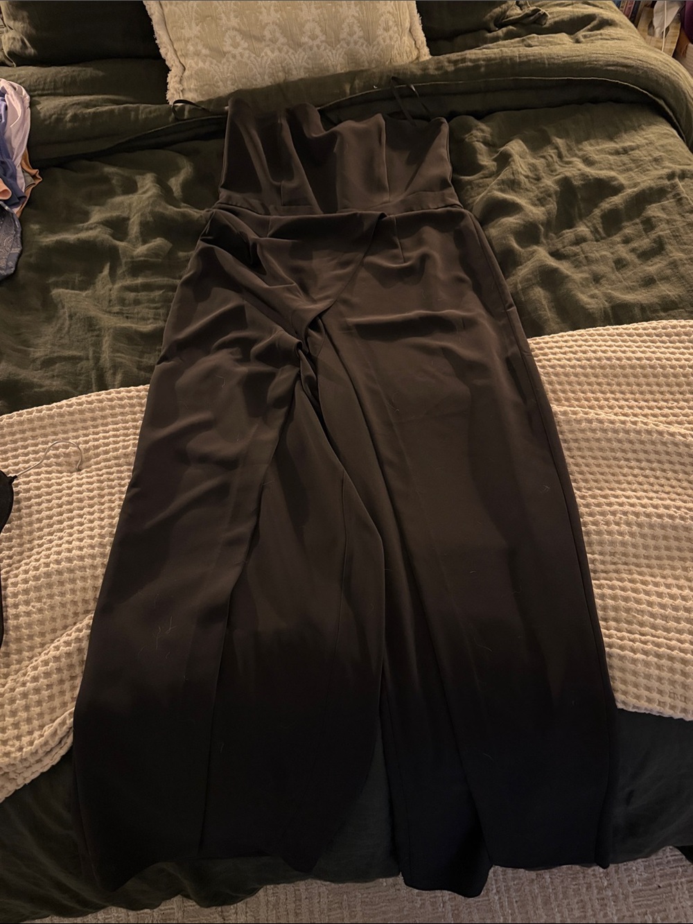 Black Women's Strapless Jumpsuit